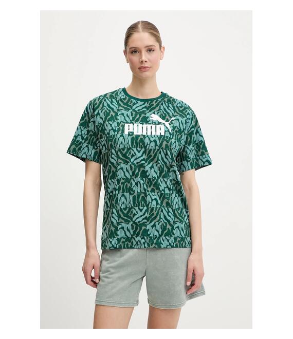 Βαμβακερό μπλουζάκι Puma χρώμα: πράσινο, 685070