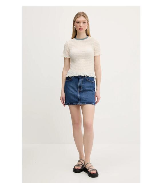 Μπλουζάκι Guess Originals χρώμα: μπεζ, W5GP51 KBBF2