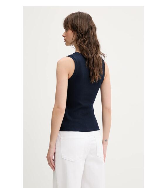 Top Tommy Jeans χρώμα: ναυτικό μπλε, DW0DW20673