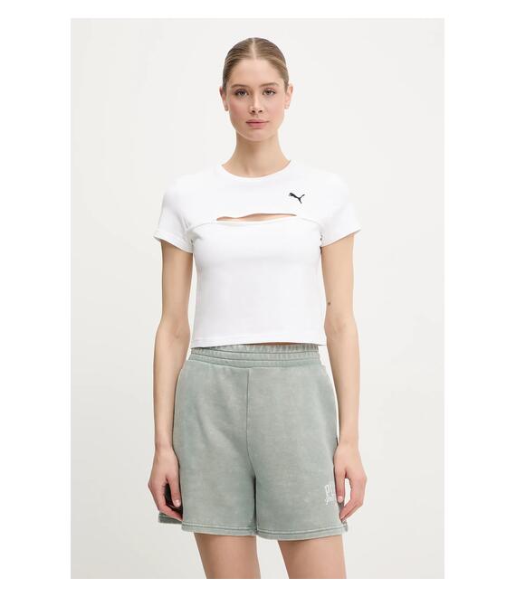 Μπλουζάκι Puma χρώμα: άσπρο, 631164