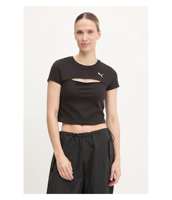 Μπλουζάκι Puma χρώμα: μαύρο, 631164