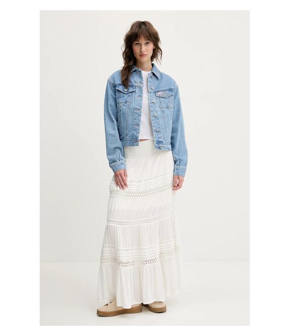Βαμβακερό μπλουζάκι Hollister Co. χρώμα: άσπρο, KI339-5061