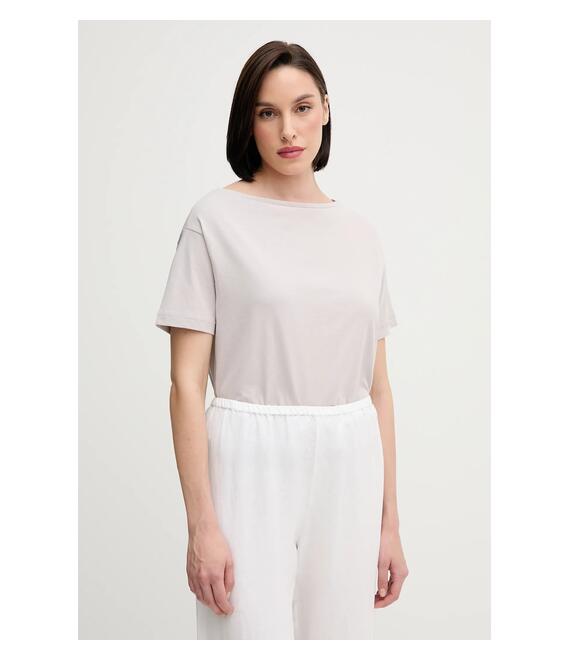 Βαμβακερό μπλουζάκι Sisley χρώμα: γκρι, 36W9L400N