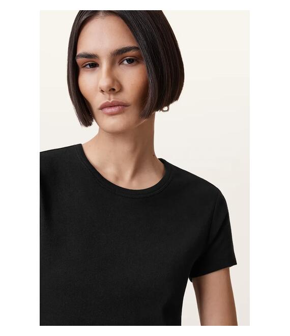 Βαμβακερό μπλουζάκι AllSaints STEVIE χρώμα: μαύρο, W194JA