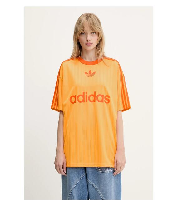 Μπλουζάκι adidas Originals Adicolor Poly T χρώμα: πορτοκαλί, JP1027