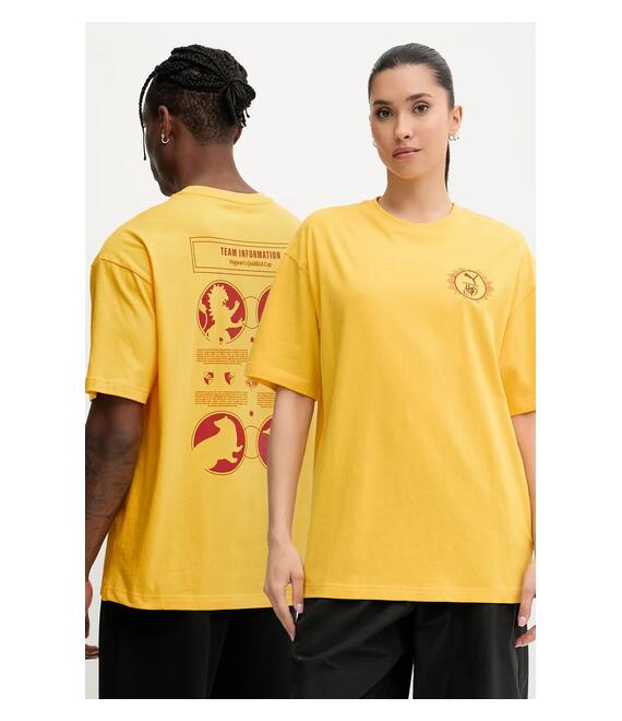 Βαμβακερό μπλουζάκι Puma PUMA x HARRY POTTER χρώμα: κίτρινο, 630092