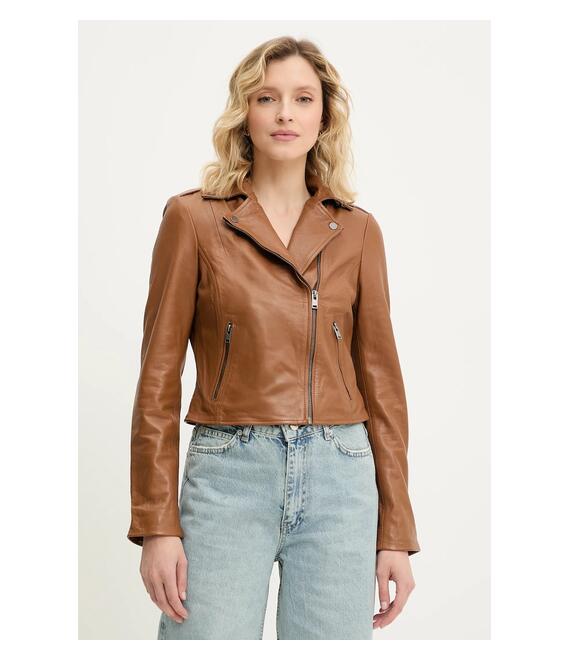Δερμάτινο jacket Answear Lab γυναικεία, χρώμα: μπεζ