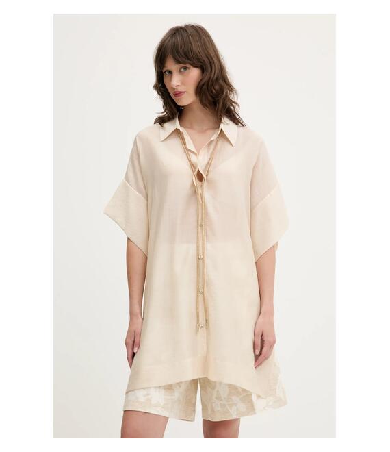 Πουκάμισο Blugirl Blumarine χρώμα: μπεζ, RA5124.T2948