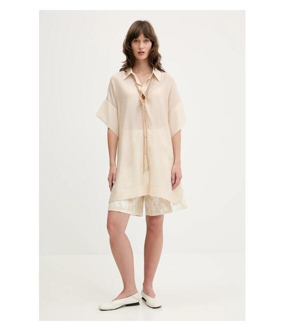Πουκάμισο Blugirl Blumarine χρώμα: μπεζ, RA5124.T2948