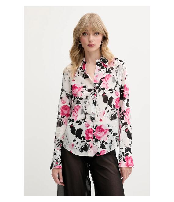 Μεταξωτό πουκάμισο Blugirl Blumarine χρώμα: ροζ, RA5171.T2949