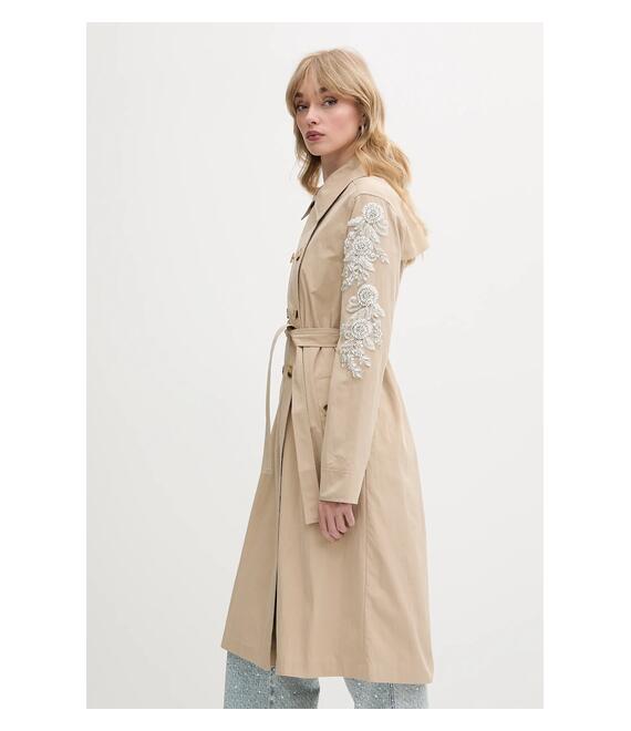 Καμπαρντίνα Blugirl Blumarine χρώμα: μπεζ, RA5201.T3867