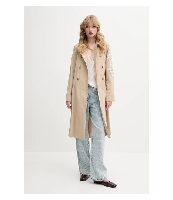 Καμπαρντίνα Blugirl Blumarine χρώμα: μπεζ, RA5201.T3867