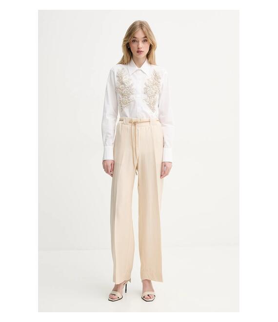 Παντελόνι Blugirl Blumarine χρώμα: μπεζ, RA5125.T2948