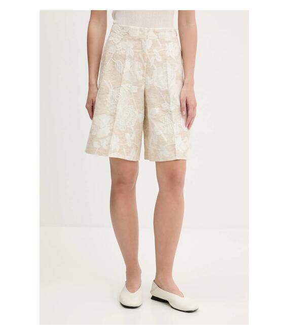 Λινό σορτς Blugirl Blumarine χρώμα: μπεζ, RA5128.T2942