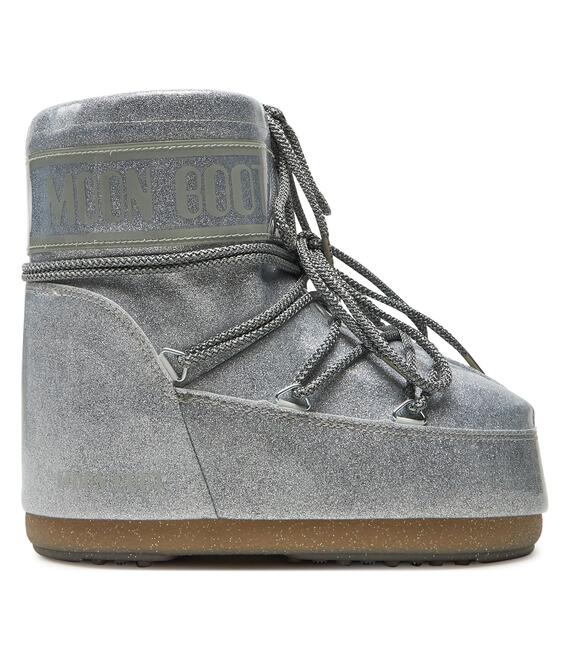 Μπότες Χιονιού Moon Boot Icon Low Glitter 80D1409440 Ασημί