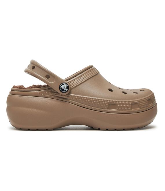 Παντόφλες Crocs Classic Platform Lined Clog W 207938 Καφέ