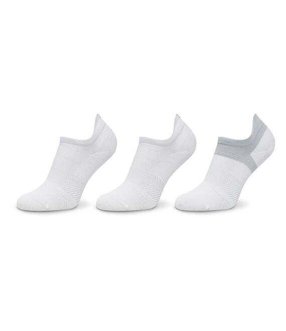 Σετ 3 ζευγάρια κοντές κάλτσες unisex Under Armour UA ArmourDry® Run 1386237 Λευκό