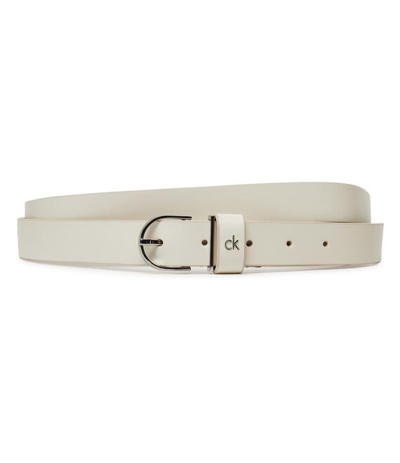 Ζώνη Γυναικεία Calvin Klein Ck Metal Loop Round Buckle 2.5 K60K613147 Λευκό