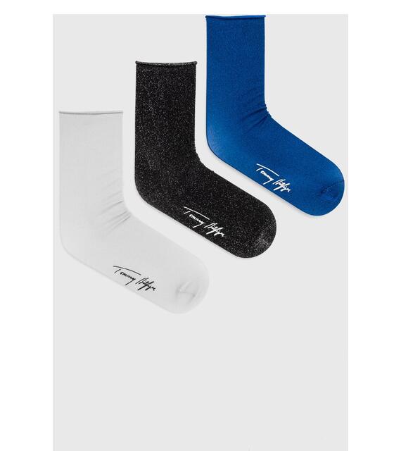Κάλτσες Tommy Hilfiger 3-pack χρώμα: μαύρο Κάλτσες Tommy Hilfiger 3-pack χρώμα: μαύρο