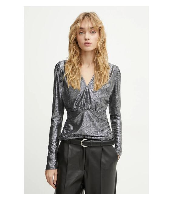 Μπλουζάκι Morgan TSILVER χρώμα: ασημί, TSILVER