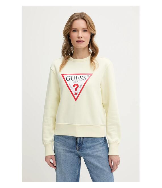 Μπλούζα Guess χρώμα: κίτρινο, W2YQ16 KBA11