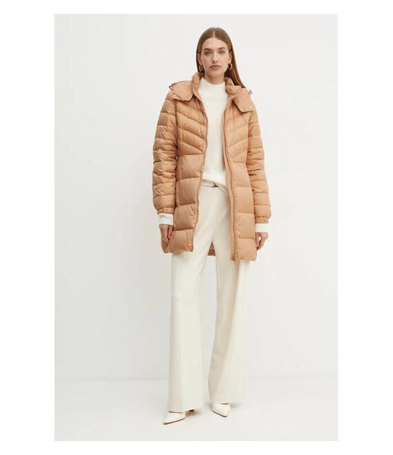 Μπουφάν με επένδυση από πούπουλα Twinset χρώμα: ροζ, 242TP2182