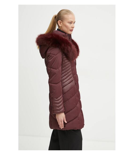 Μπουφάν Guess OXANA χρώμα: μπορντό, W4BL61 WGLZ0