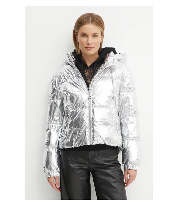 Μπουφάν MICHAEL Michael Kors χρώμα: ασημί, 77B6594M42