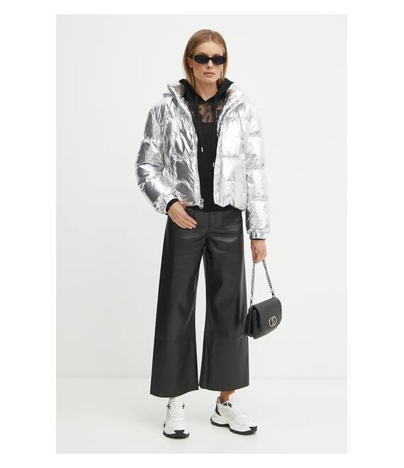 Μπουφάν MICHAEL Michael Kors χρώμα: ασημί, 77B6594M42