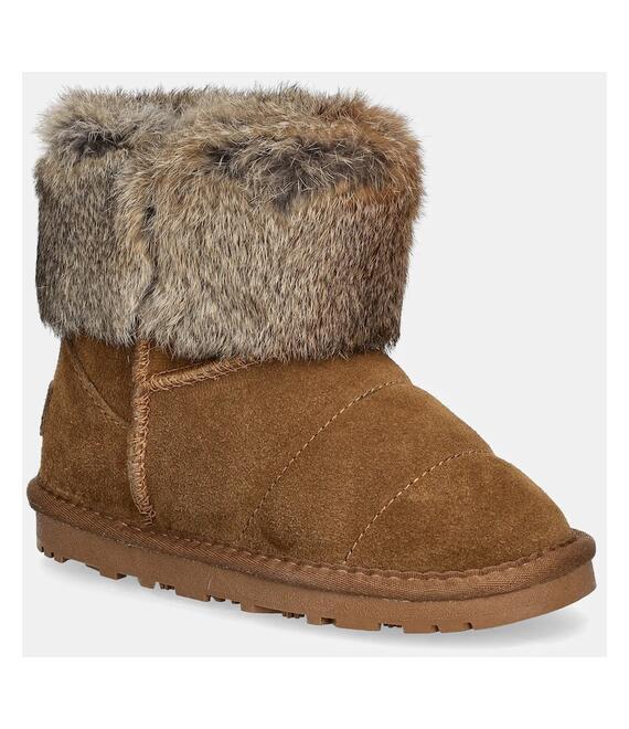 Μπότες χιονιού σουέτ Patrizia Pepe Girl χρώμα: καφέ, PPJ941