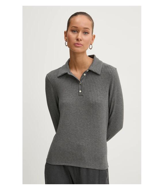 Μακρυμάνικο Abercrombie & Fitch χρώμα: γκρι, KI139-4788