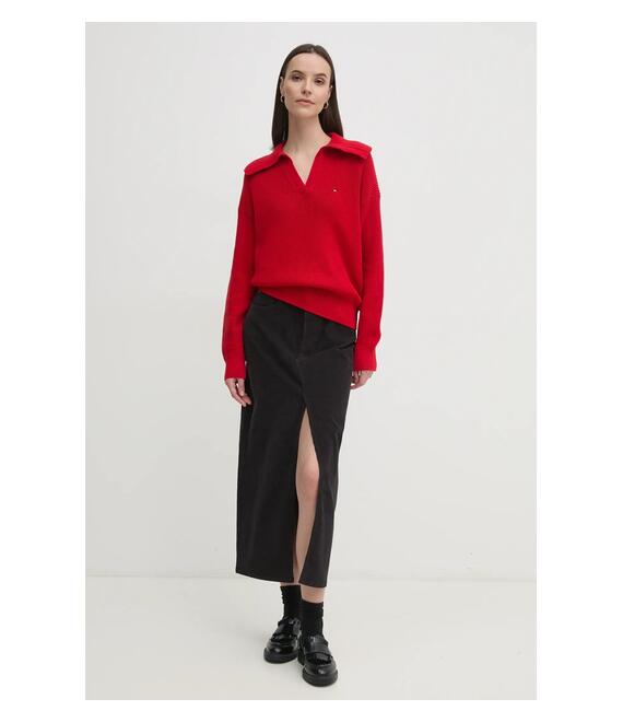 Φούστα κοτλέ United Colors of Benetton χρώμα: μαύρο, 41ULD0045