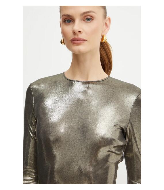 Φόρεμα Patrizia Pepe χρώμα: χρυσαφί, 2A2856 J242