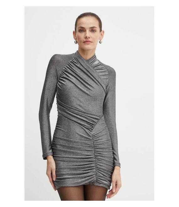 Φόρεμα Bardot EVALINA χρώμα: ασημί, 59534DB