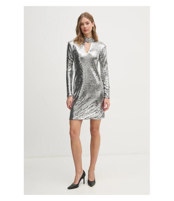 Φόρεμα Artigli χρώμα: ασημί, ACAB000522