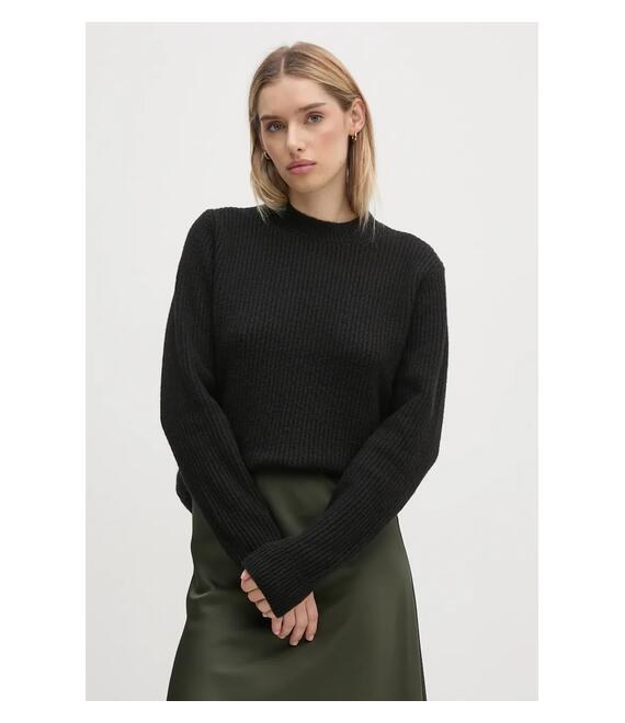 Πουλόβερ με προσθήκη μαλλιού Calvin Klein γυναικείο, χρώμα: μαύρο, K20K207415