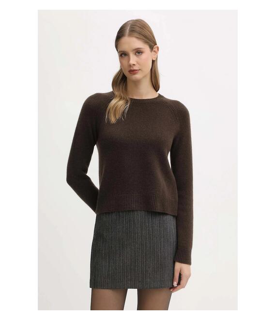 Πουλόβερ κασμίρ FROM FUTURE χρώμα: καφέ, WPR00005