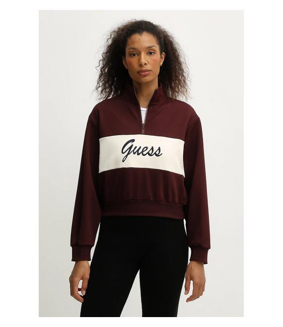 Μπλούζα Guess FABIA χρώμα: μπορντό, V5BQ00 KCX22
