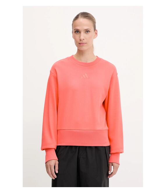 Βαμβακερή μπλούζα adidas All SZN γυναικεία, χρώμα: πορτοκαλί, KD9775