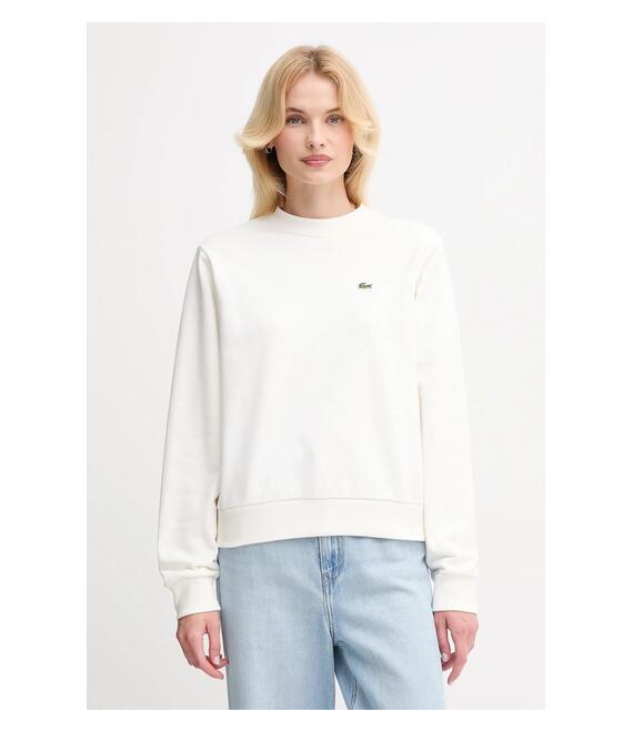 Βαμβακερή μπλούζα Lacoste γυναικεία, χρώμα: μπεζ, SF5270