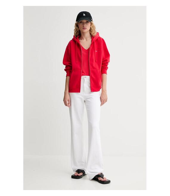 Μπλούζα Levi's χρώμα: κόκκινο, με κουκούλα, A5945