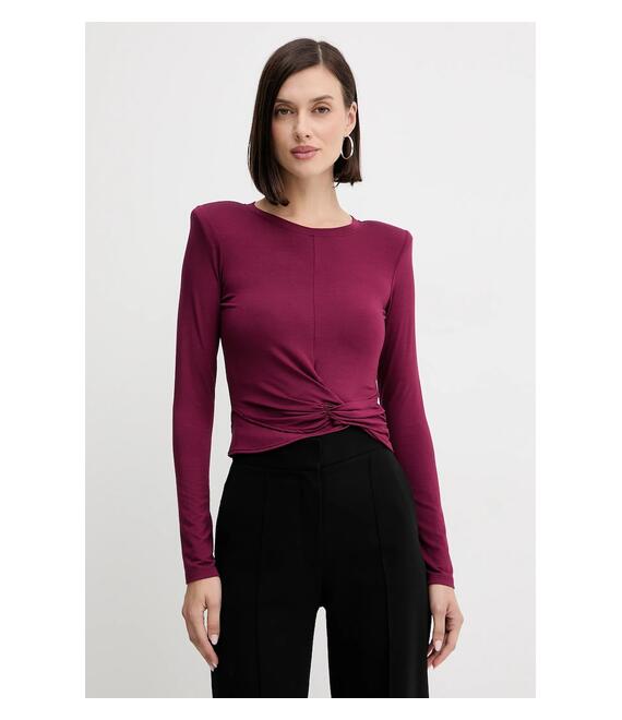 Μακρυμάνικο Simona Corsellini χρώμα: μπορντό, A25CPTS00101