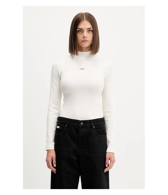 Μακρυμάνικο Guess Jeans χρώμα: μπεζ, W5BP23 KA0H1