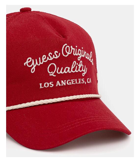 Βαμβακερό καπέλο του μπέιζμπολ Guess Originals VINTAGE χρώμα: μπορντό, M5YZ04 WO07T