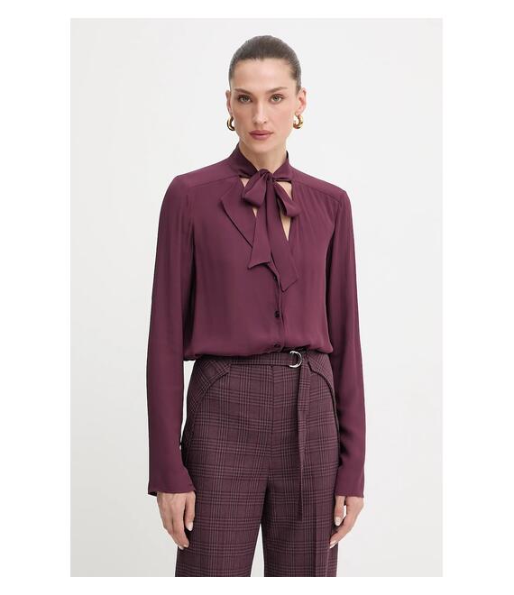 Πουκάμισο Patrizia Pepe χρώμα: μπορντό, 8C0785 A8I1