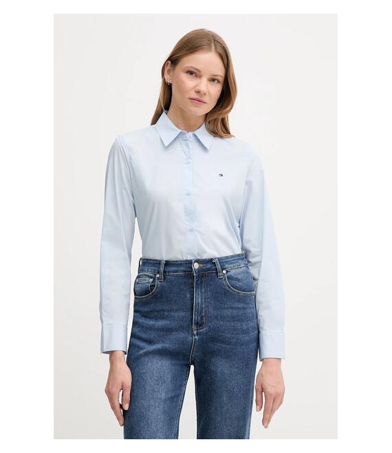 Πουκάμισο Tommy Hilfiger χρώμα: μπλε, WW0WW47169