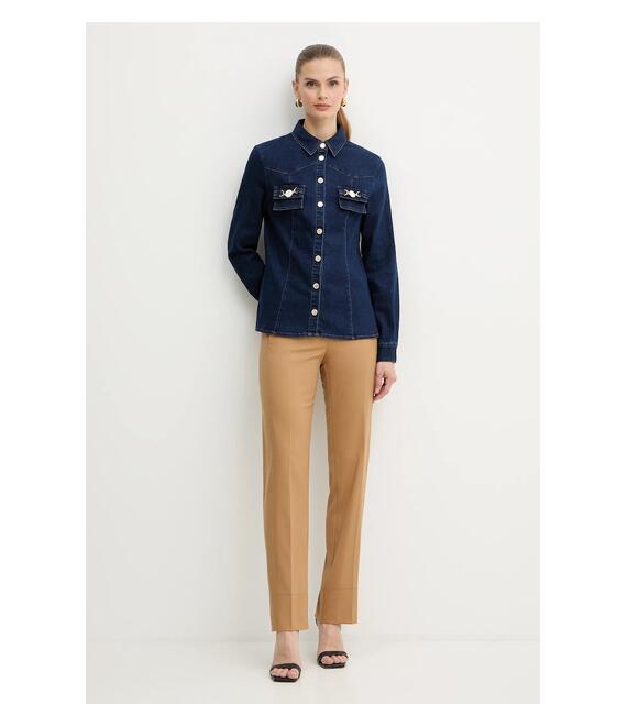 Τζιν πουκάμισο Fracomina χρώμα: μπλε, FS25WT6004W78201