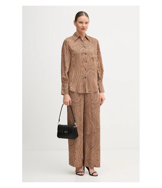 Πουκάμισο Marc Aurel χρώμα: καφέ, 6258-1002-24812