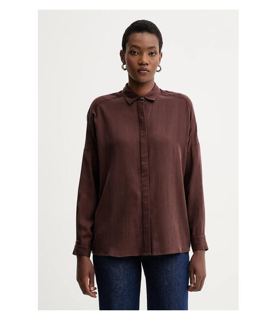 Πουκάμισο Sessun χρώμα: καφέ, 25110040