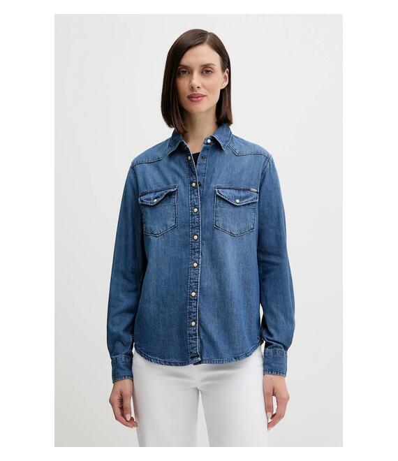 Τζιν πουκάμισο Pepe Jeans χρώμα: μπλε, PL3051234A5